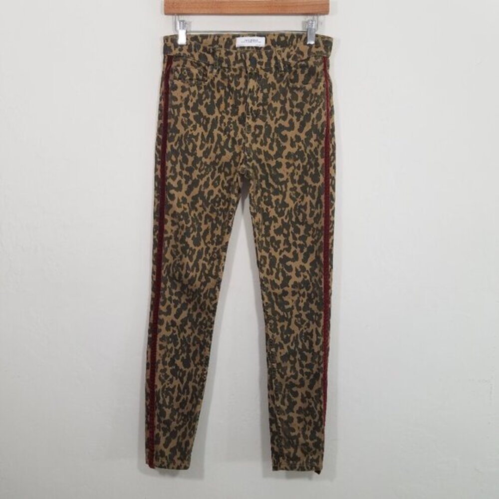 Zara Premium Denim Collection Animal Print Skinny Jeans Size 6